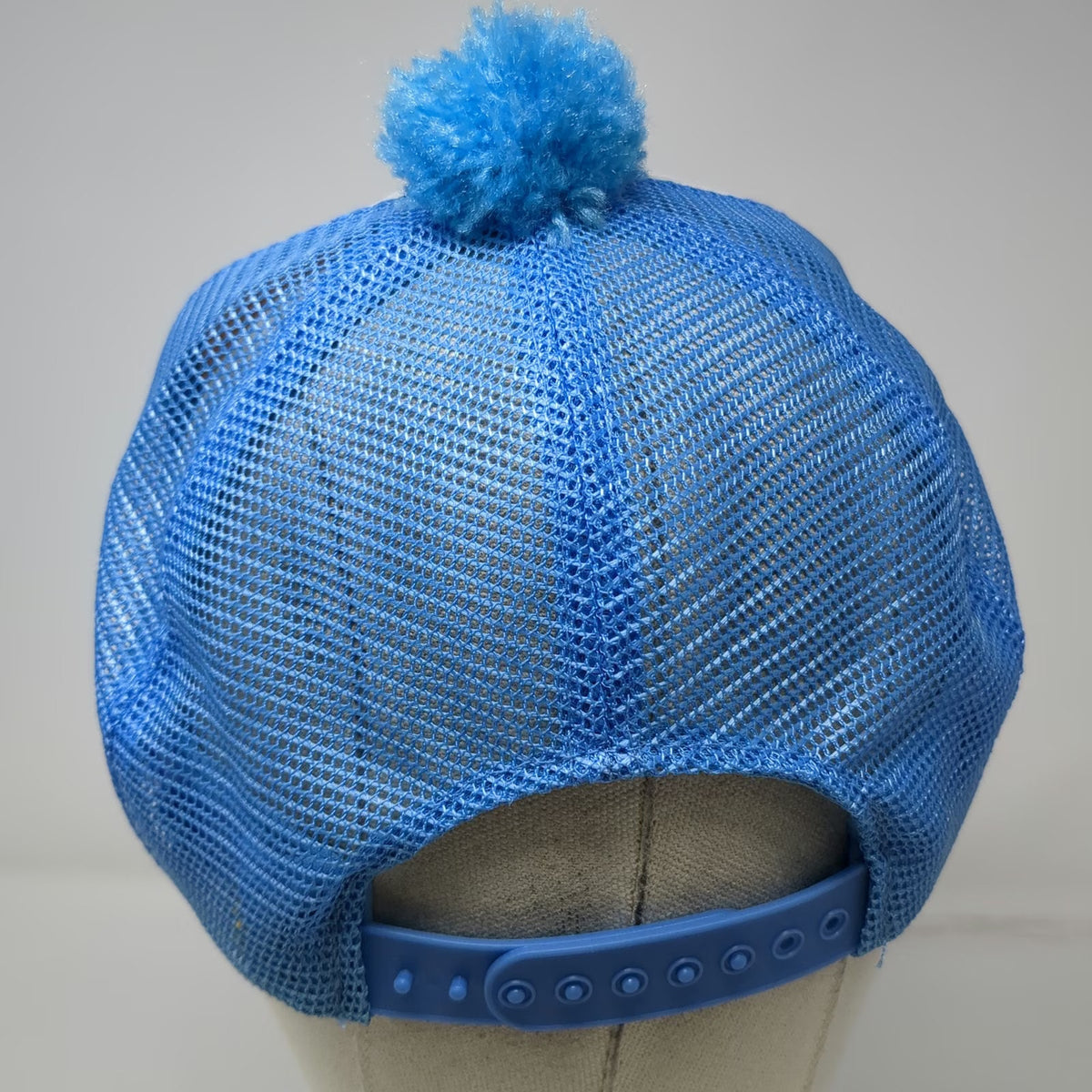 Ad Wear Trucker Hat Blue OS Pom-Pom Daniels Small Engine Repair Nampa ID Vintage