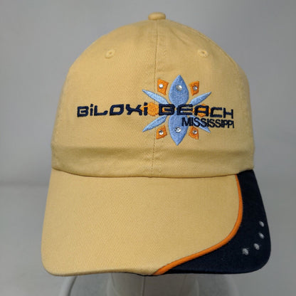 Biloxi Beach Mississippi Strapback Hat Multicolor OSFA Embroidered Bling