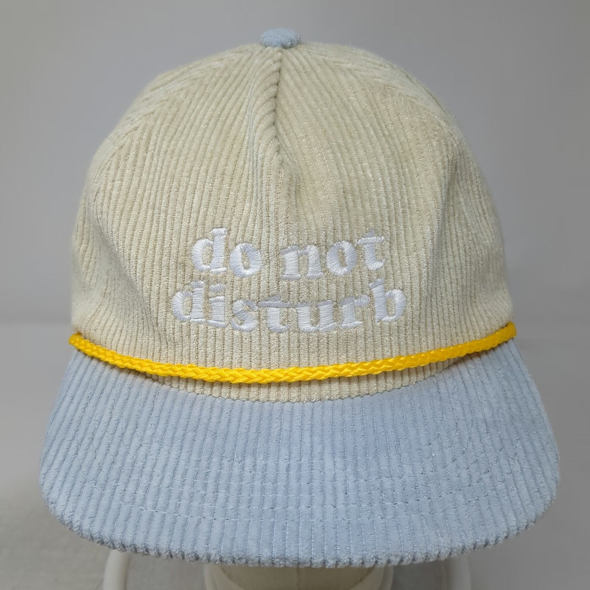 SNAG 5 Panel Beige One Size Corduroy Rope Do Not Disturb Solutionreach Hat