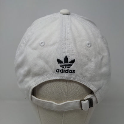 Adidas Men's Slideback Hat White OSFA Embroidered Trefoil Logo Cotton