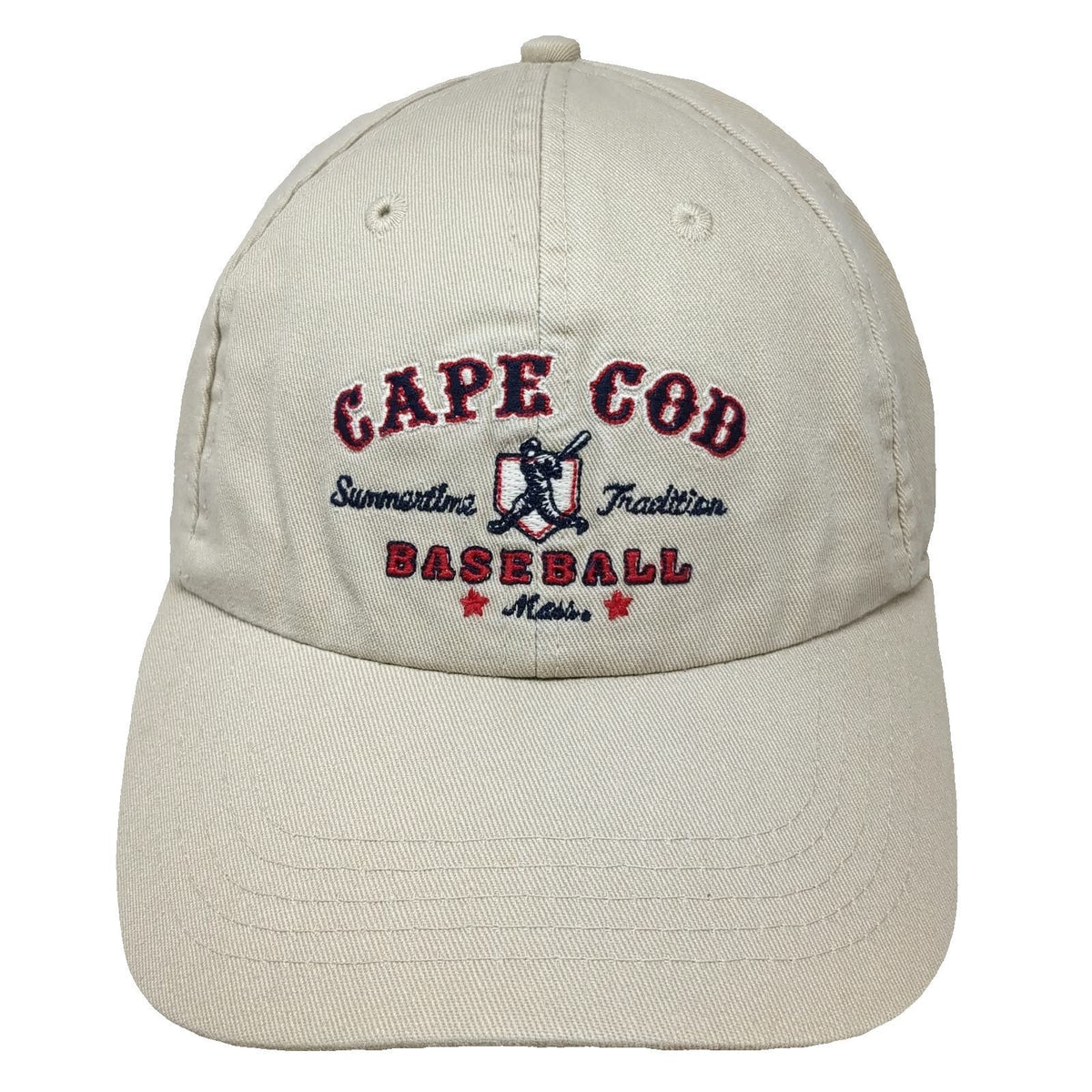 Cuffys Baseball Cap Beige One Size Cape Cod Summertime Tradition Slideback Hat