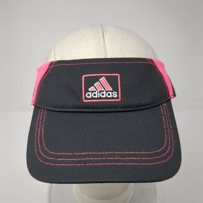 Adidas Strapback Sun Visor Cap Black One Size Adjustable Embroidered Polyester