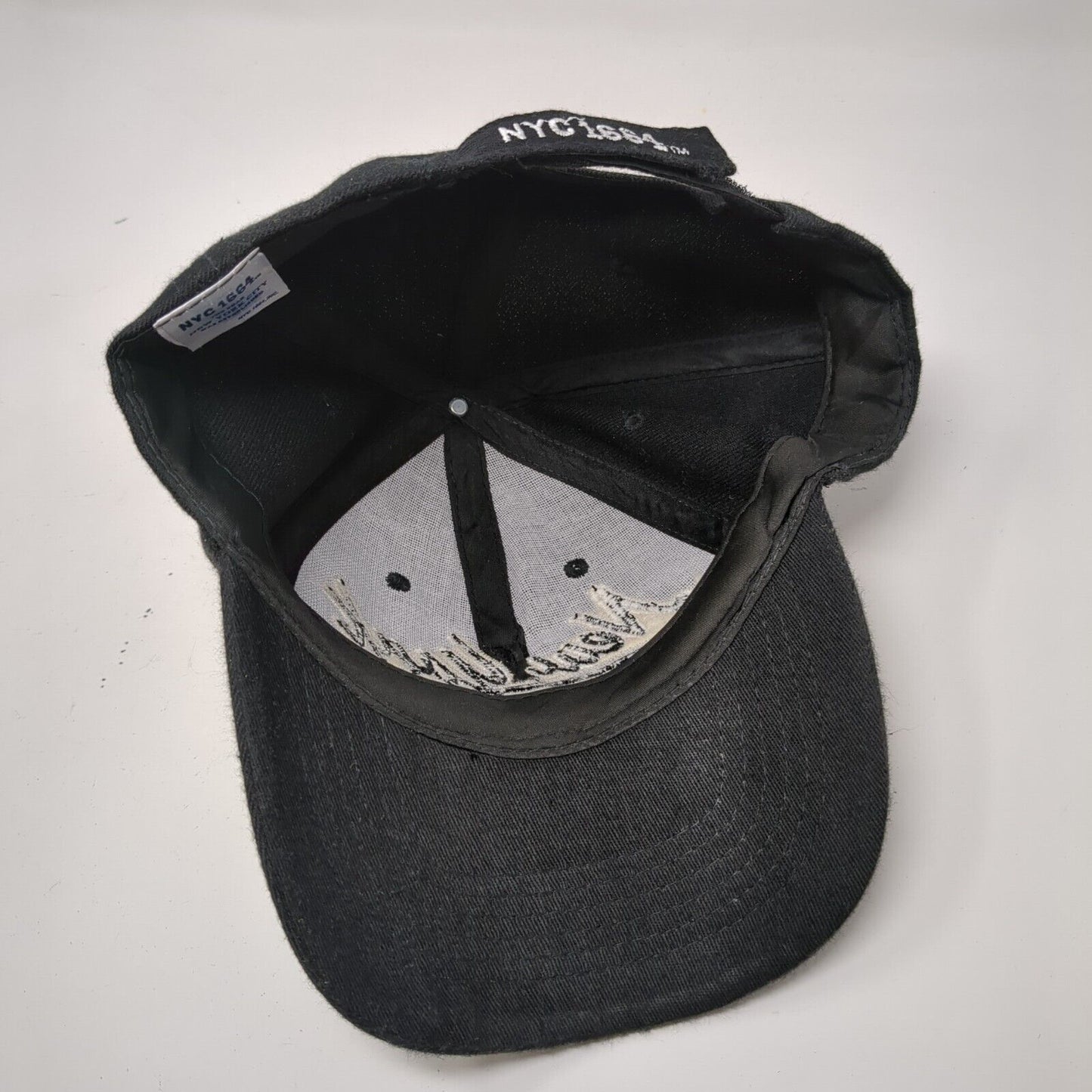 New York 1664 Strapback Hat Black OSFA Solid Adjustable Embroidered