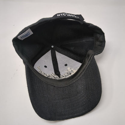 New York 1664 Strapback Hat Black OSFA Solid Adjustable Embroidered