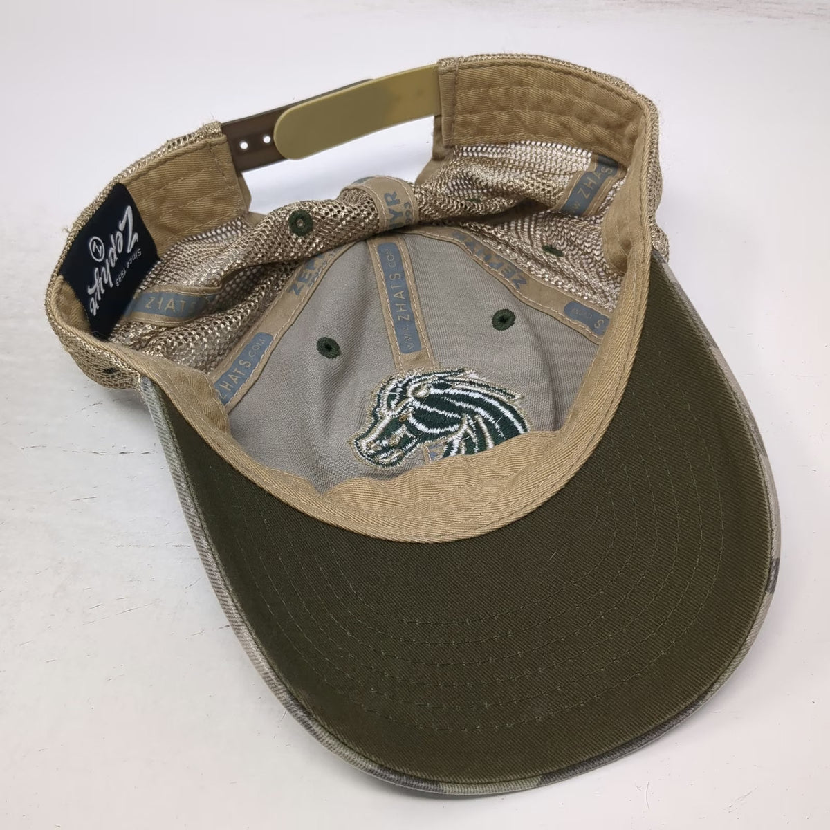 Zephyr Boise State Broncos NCAA Green Camo Trucker Hat One Size Mesh Snapback