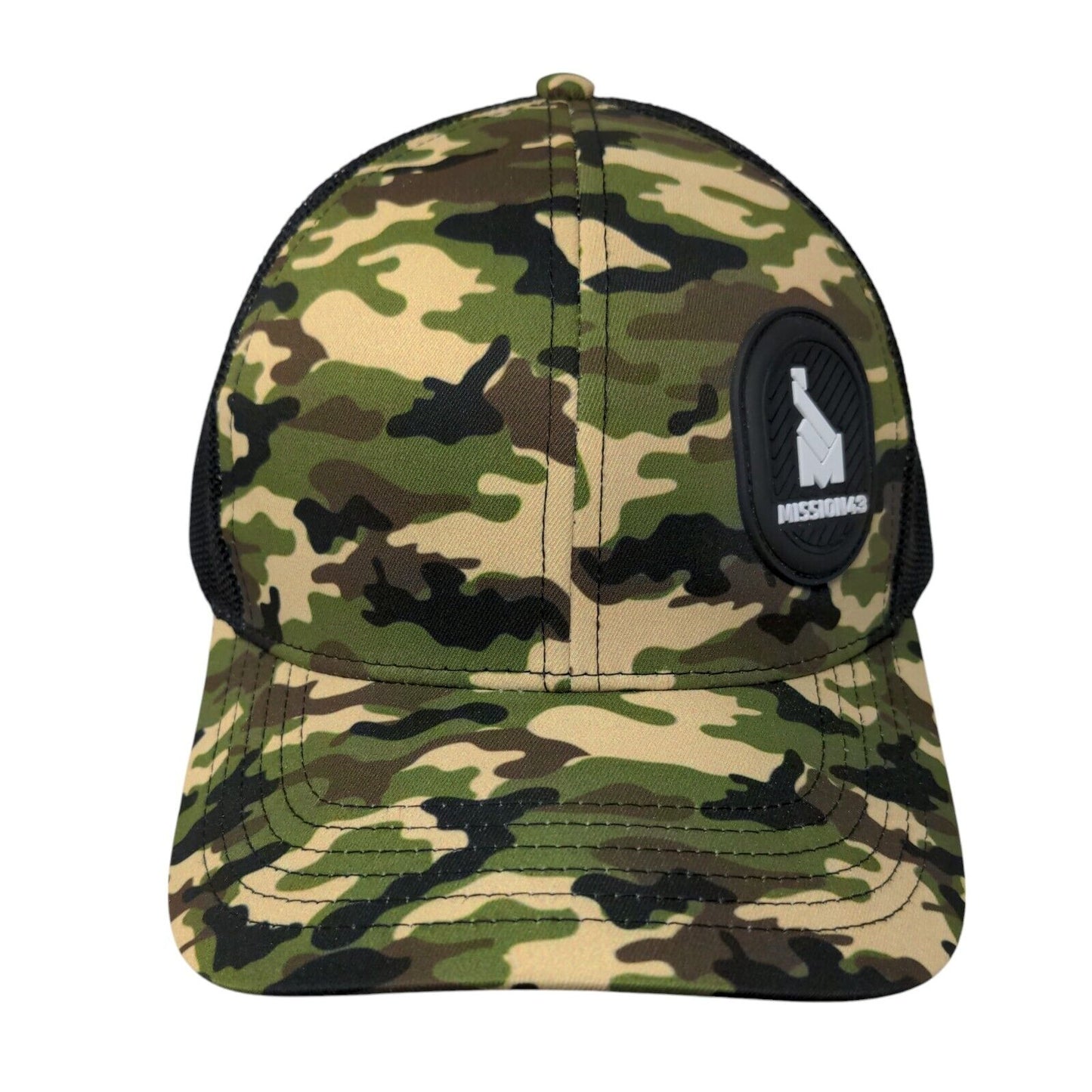 Mission43 Snapback Trucker Hat Camouflage One Size Adjustable Mesh Back 6 Panel