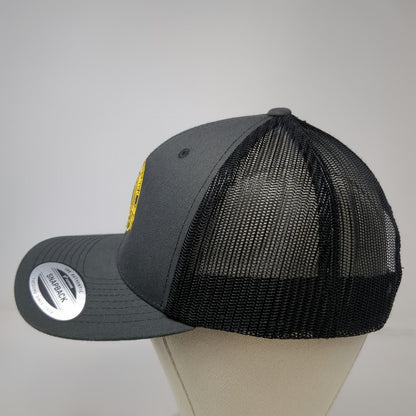 Yupoong Trucker Hat Gray Black Yellow One Size Dennis Dillon 50 Years Snapback