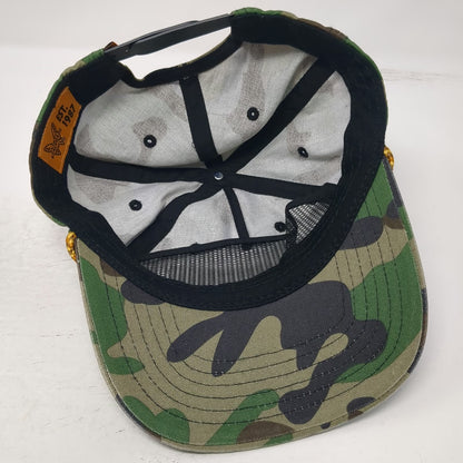 Benchmade 5 Panel Green Camo Hat One Size Snapback Rope Patch Knife Company