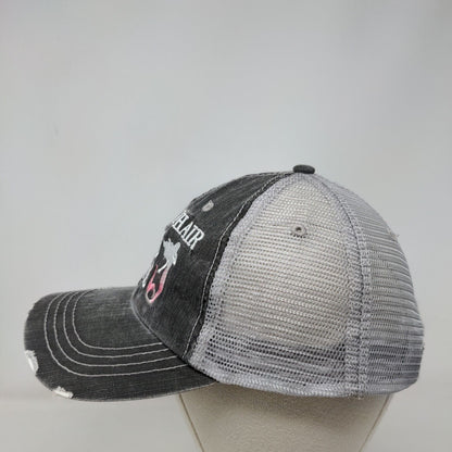 Mermaid Hair Don't Care Strapback Mesh Back Trucker Hat Gray OSFA