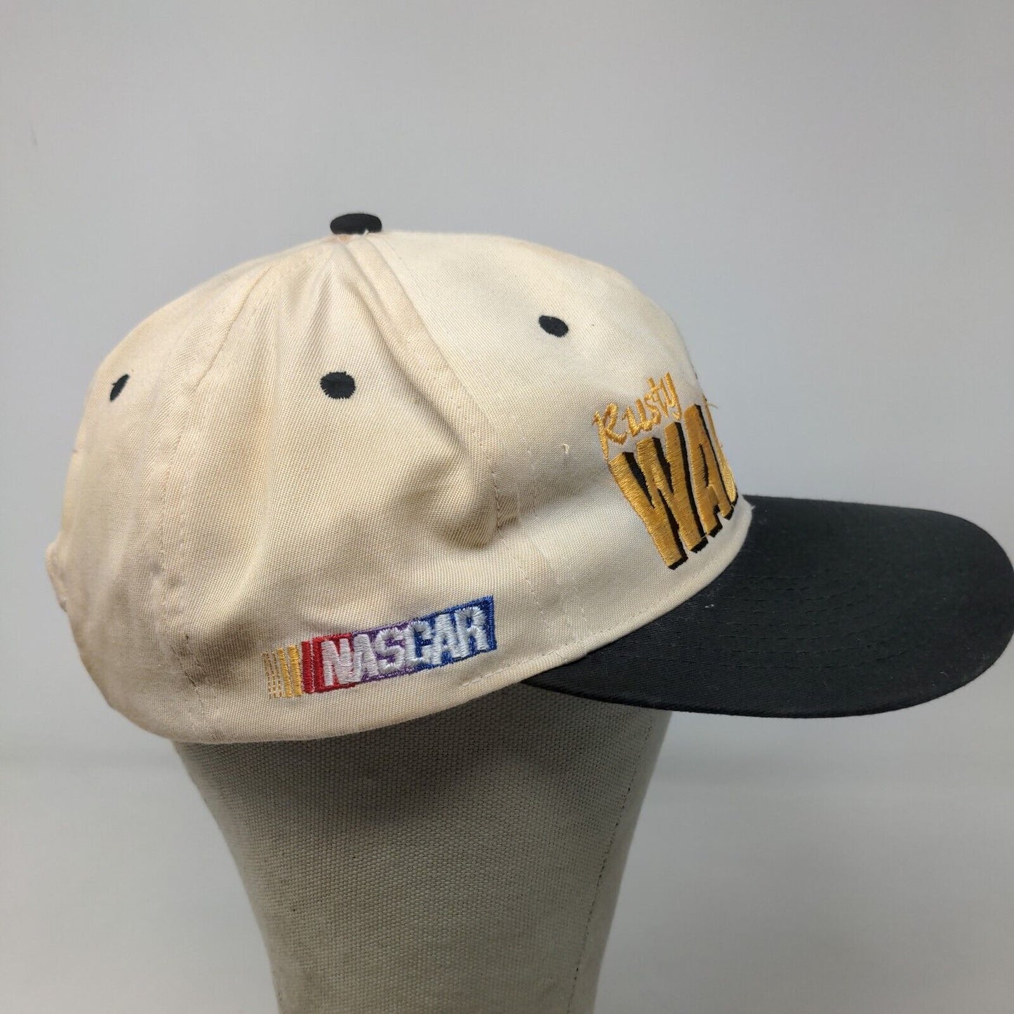 Rusty Wallace Men's Snapback Hat Tan OSFA Embroidered #2 Miller Draft Team