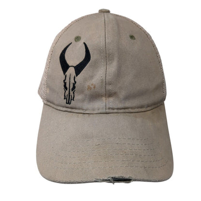 Badlands Snapback Trucker Hat Tan One Size Adjustable Mesh Back Distressed