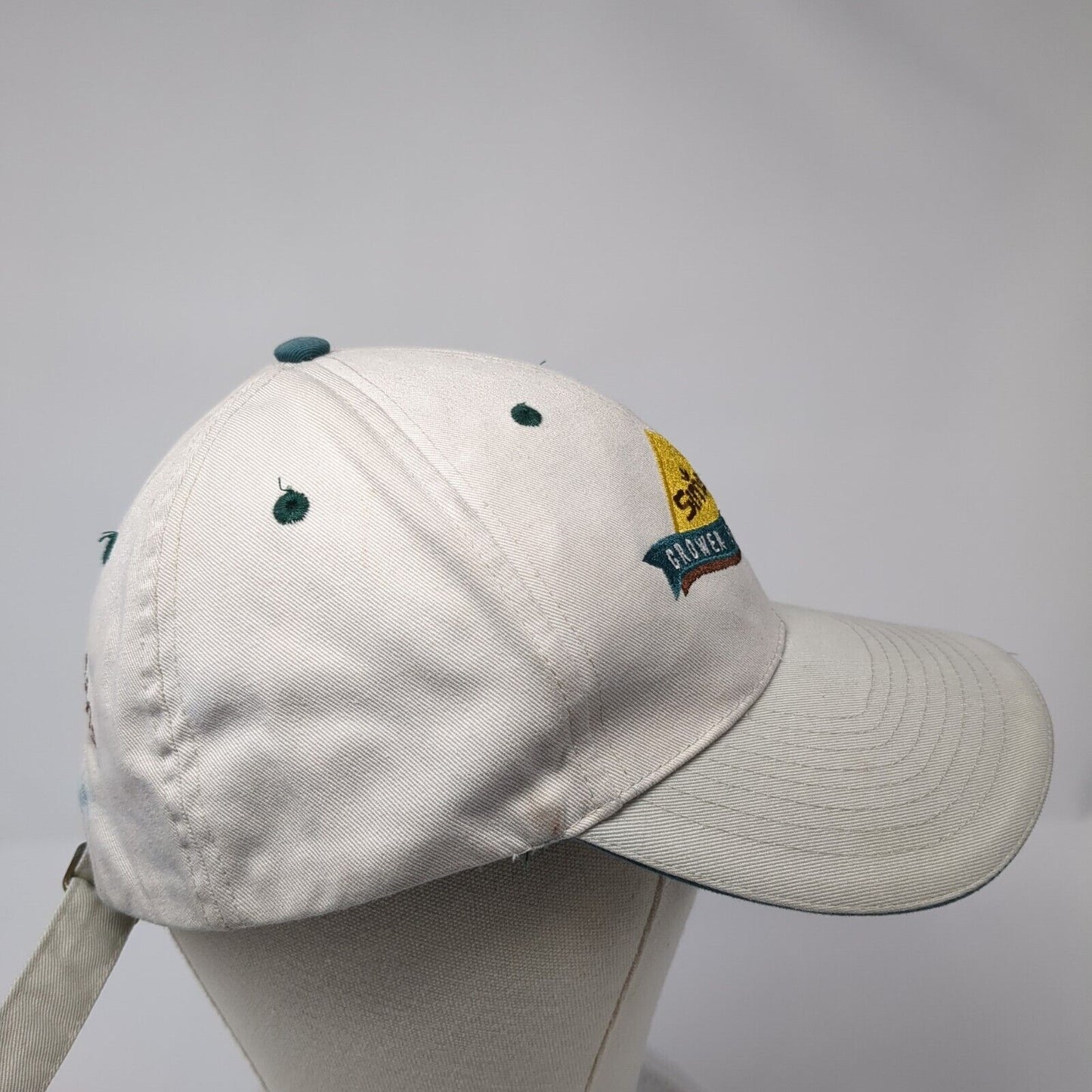 Simplot Grower Solutions Slideback Hat Tan One Size Embroidered 6 Panel