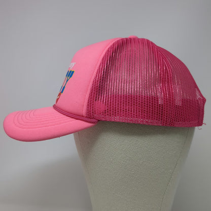 Poppi Trucker Hat Pink One Size this is my COWBOY Graphic Mesh Snapback Rope
