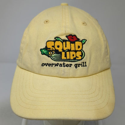 KC Caps Squid Lips Overwater Grill Baseball Cap Yellow One Size Slideback Cotton