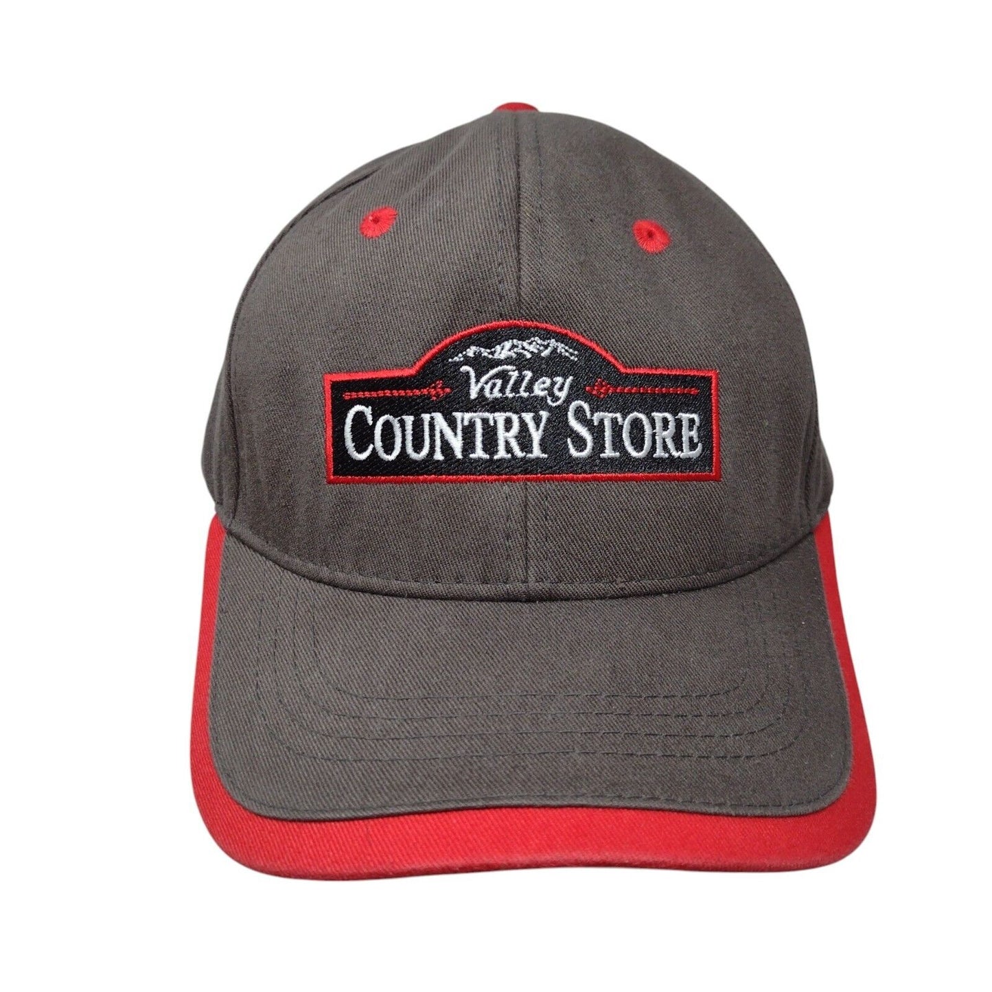 Valley Country Store Strapback Hat Gray OSFA Adjustable Embroidered