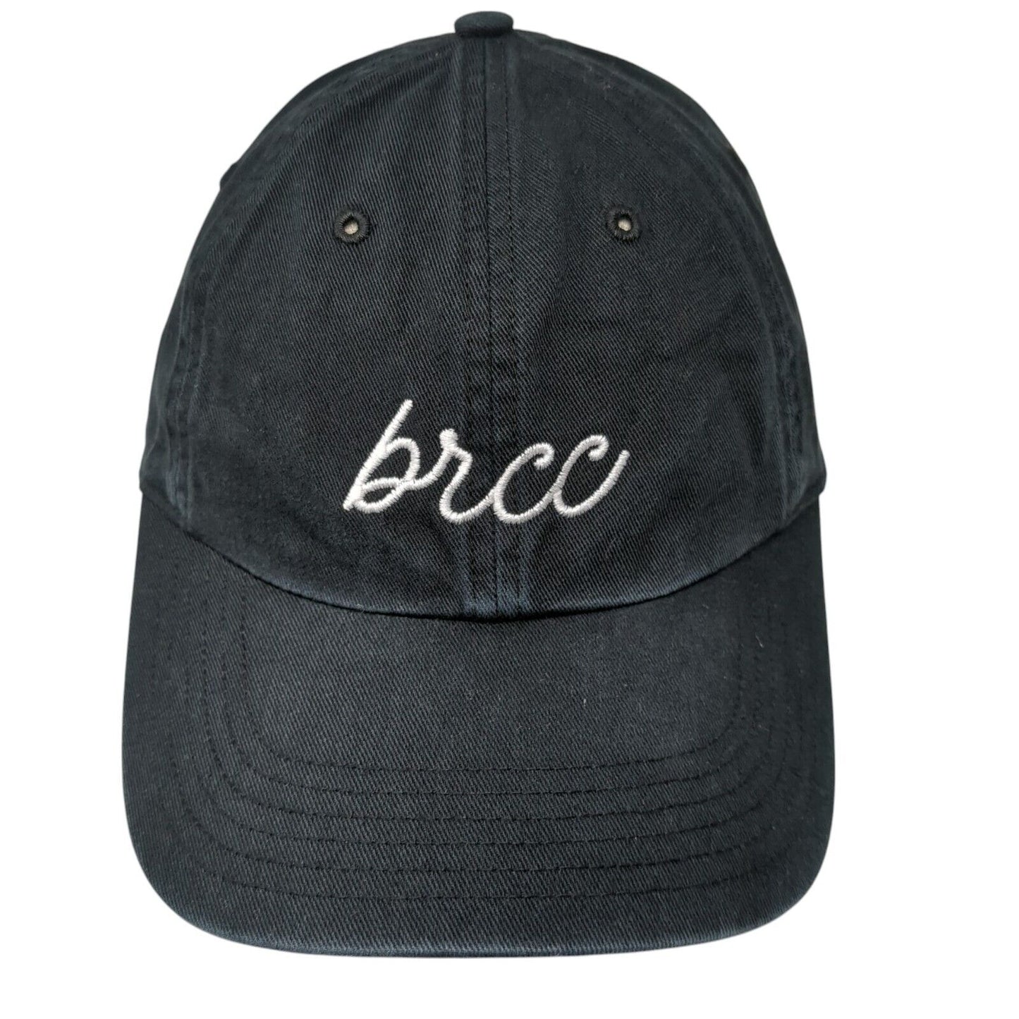 Brcc Slideback Hat Black M/L Adjustable Embroidered 6 Panel Richardson Cotton