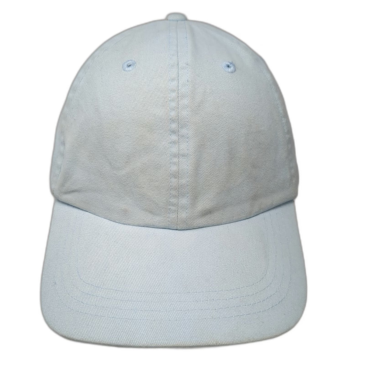 Blue Baseball Cap One Size Adjustable Blank Curved Brim Plain Solid Cotton Hat