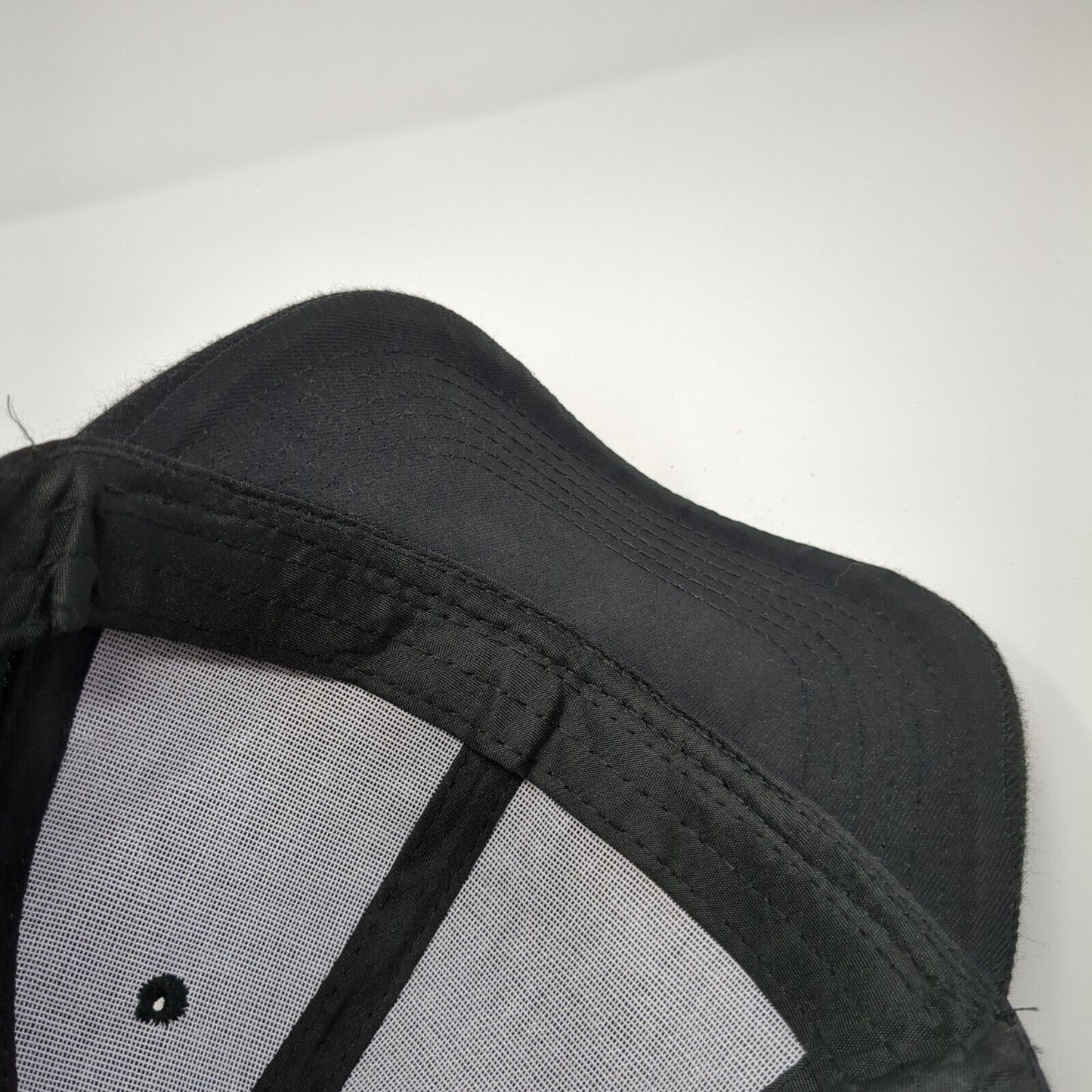 Unbranded Strapback Hat Black One Size Adjustable Vented Holes 6 Panel Blank
