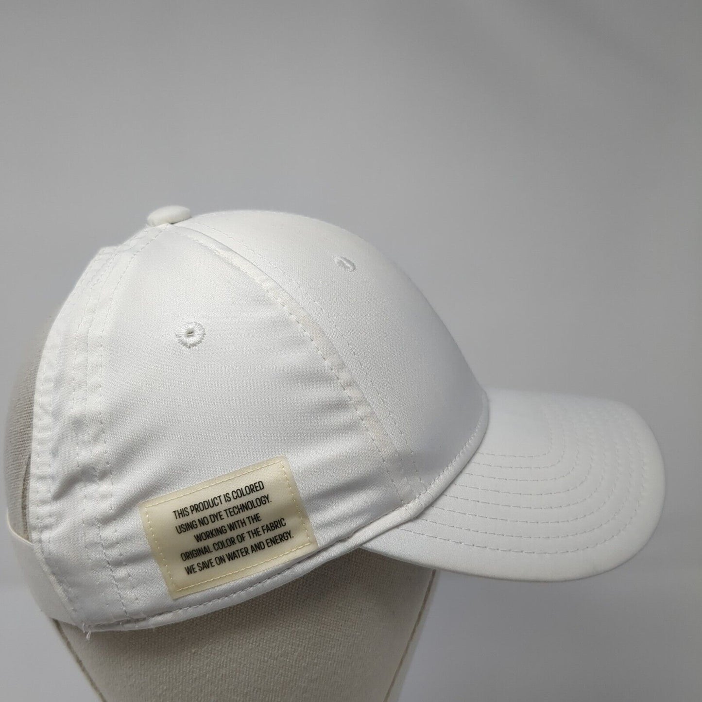 Adidas 3 Stripes Strapback Hat White One Size Solid Stretch Ponytail