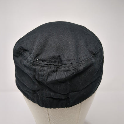 Bongo Cadet Army Cap Black One Size Stretch Embellished Rhinestone Cotton