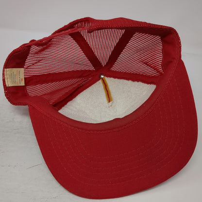 Raven Screens Trucker Hat Red Alaska Hell Freezes Over Graphic Snapback Vintage