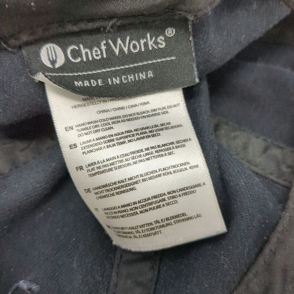 Chef Works Baseball Cap Black One Size Slideback Cotton Adjustable Work Hat