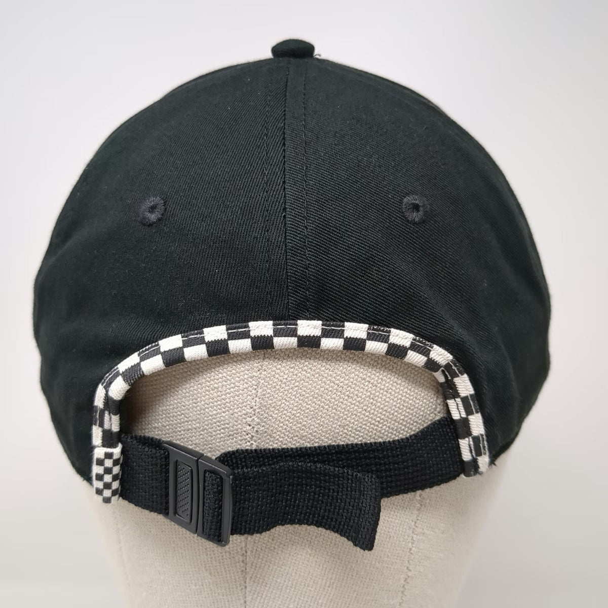 Vans 5 Panel Black One Size Hat Checkered Off The Wall Graphic Slideback