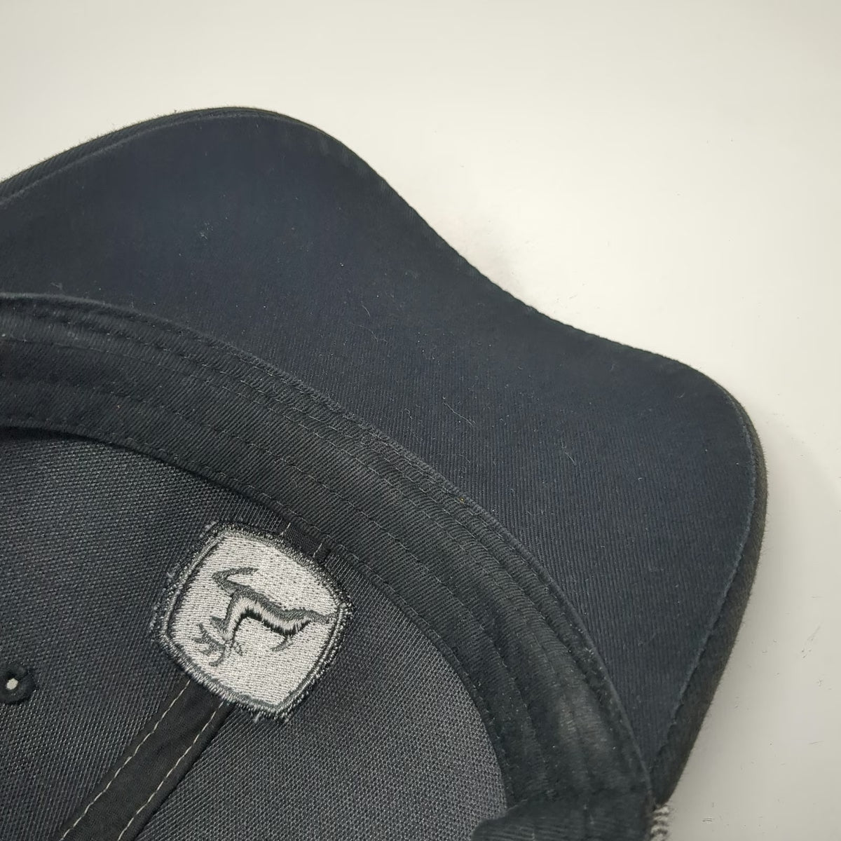 John Deere Baseball Cap Gray One Size Strapback Wool Blend Embroidered Logo Hat