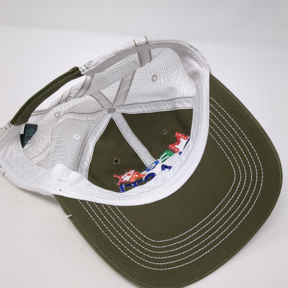 Mega Blast Strapback Trucker Hat Green One Size Adjustable Mesh Back District