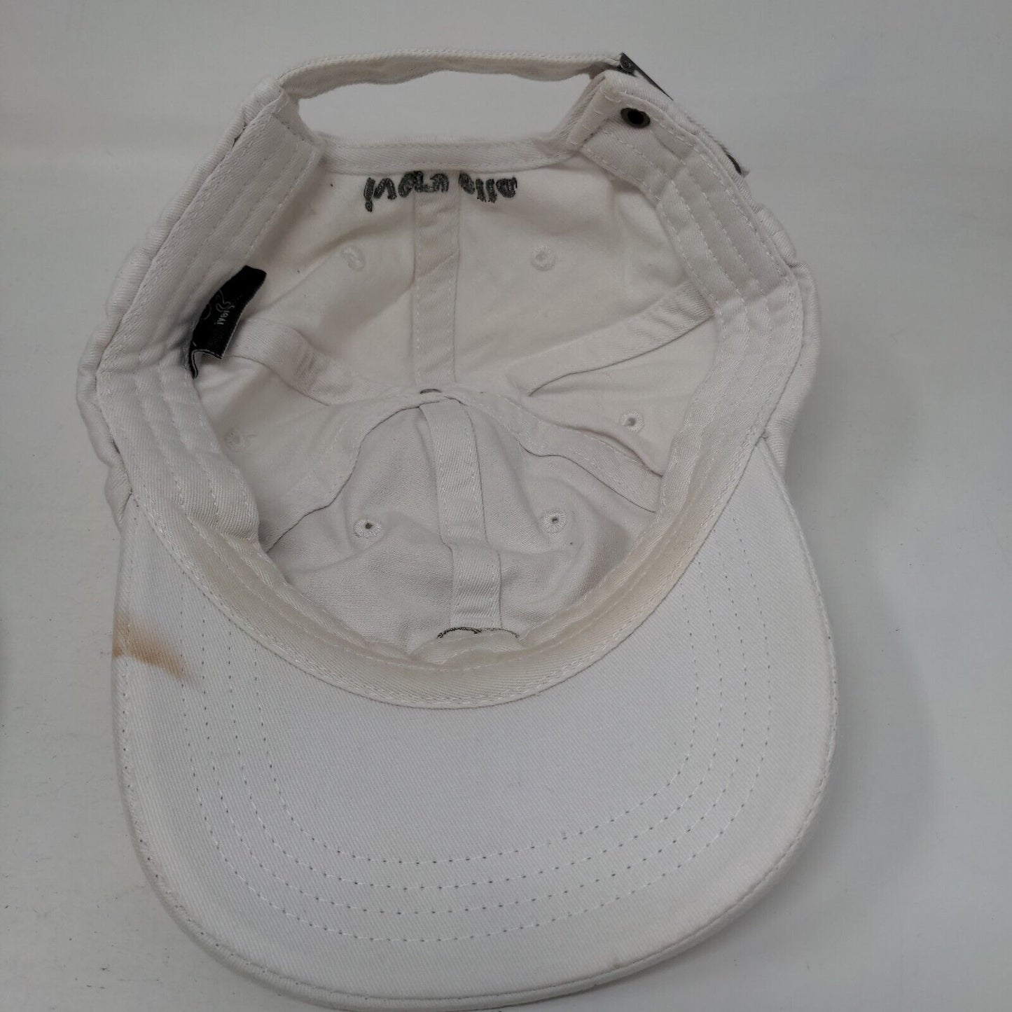 Ivory Ella Slideback Hat Cream One Size Adjustable Embroidered Elephant 6 Panel