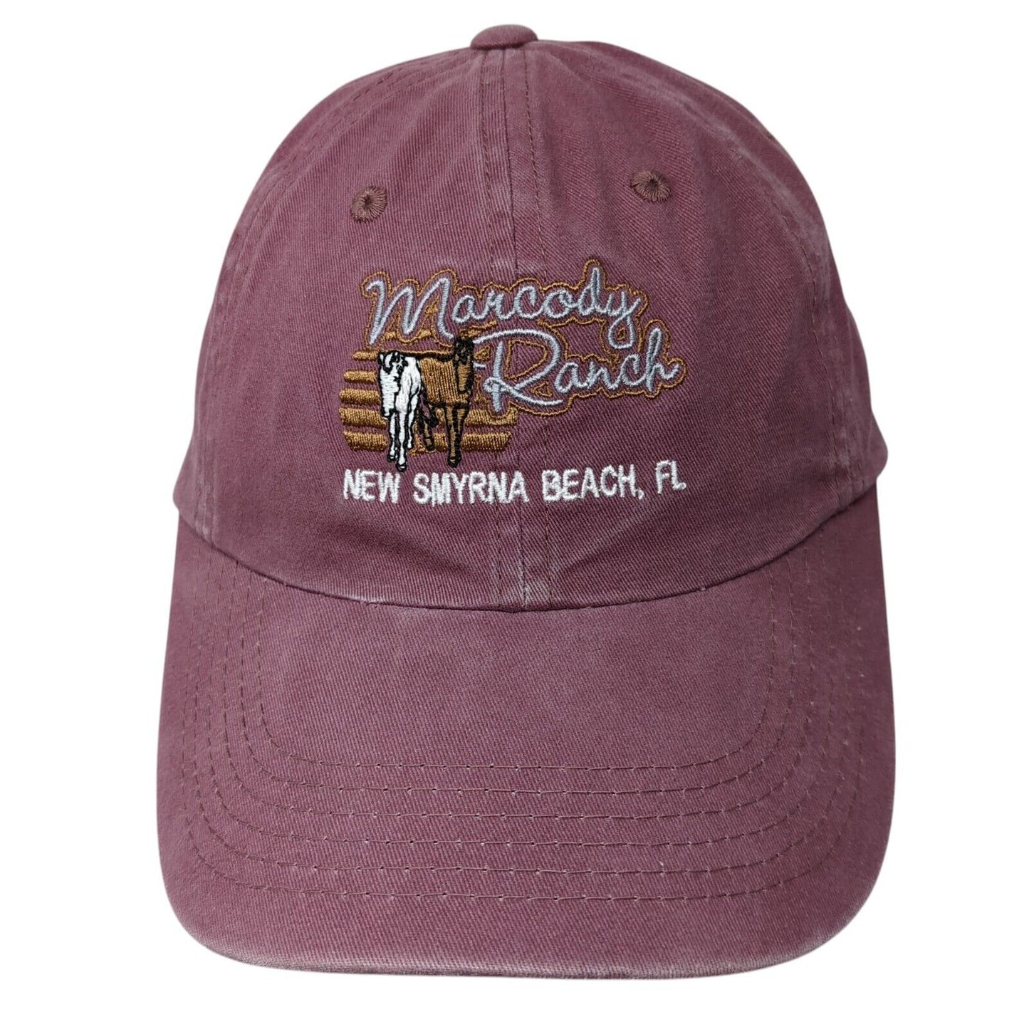 Marcody Ranch New Smyrna Beach FL Baseball Cap Red OS Adjustable Port Authority