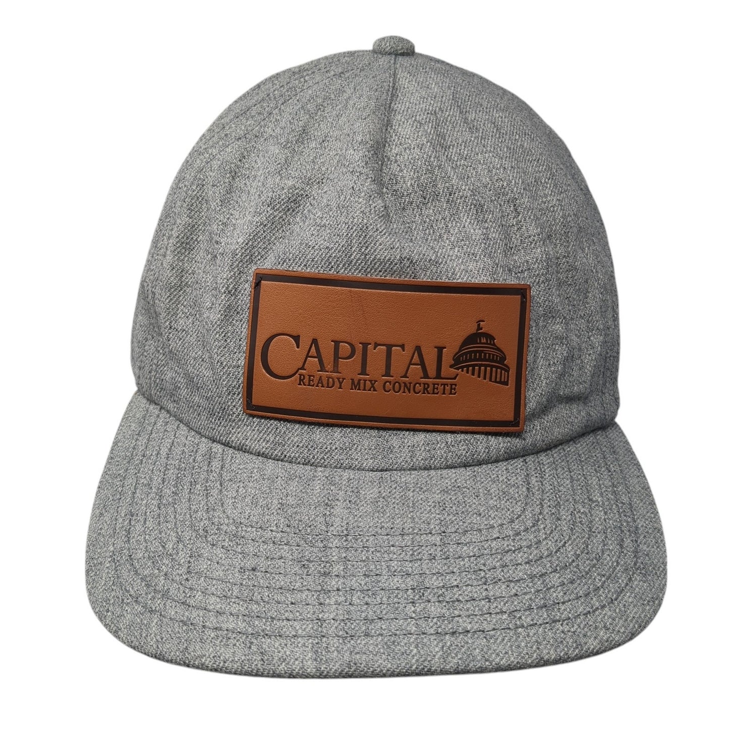 Capital Ready Mix Concrete Snapback Hat Gray OS Adjustable Pacific Headwear
