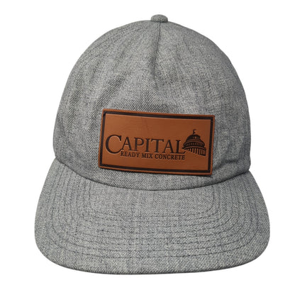 Capital Ready Mix Concrete Snapback Hat Gray OS Adjustable Pacific Headwear