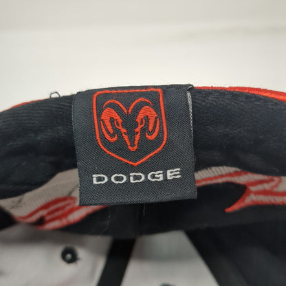 Dodge Baseball Cap Black Red White OSFM Checkered Racing Ram Logo Strapback Hat
