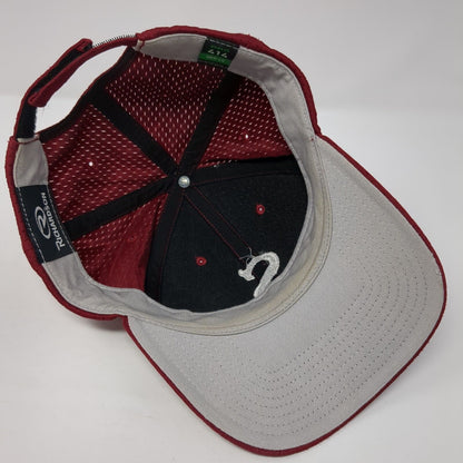 Letter S Strapback Hat Red Medium-Large Embroidered Richardson 6 Panel