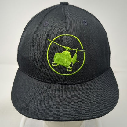 Yupoong Maverick Helicopters Tour Baseball Cap Black Green 6 7/8 210 Fitted Hat