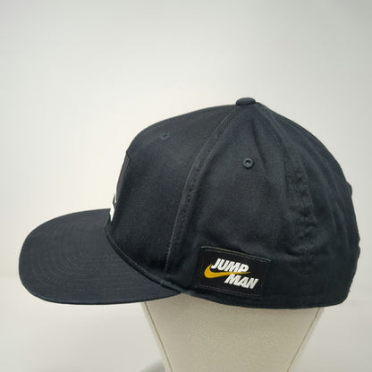 Nike Snapback Hat Black One Size Jordan Jumpman Patch 6 Panel Logo Athletic