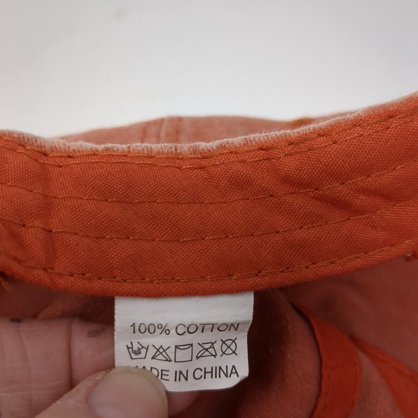 Unbranded Slideback Hat Orange One Size Solid Adjustable 6 Panel Blank