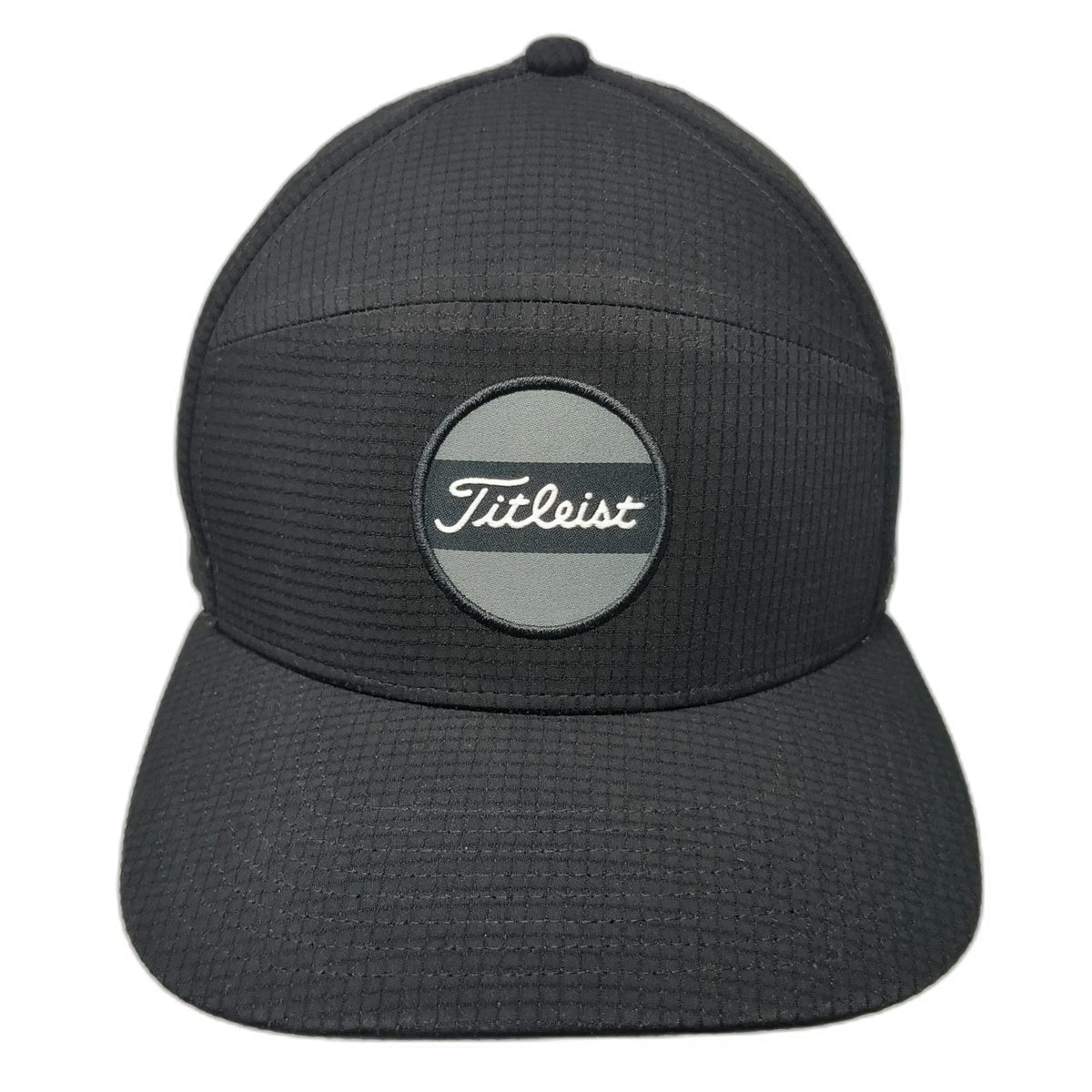Titleist Snapback Black One Size Perforated Performance Grid Texture Golf Hat