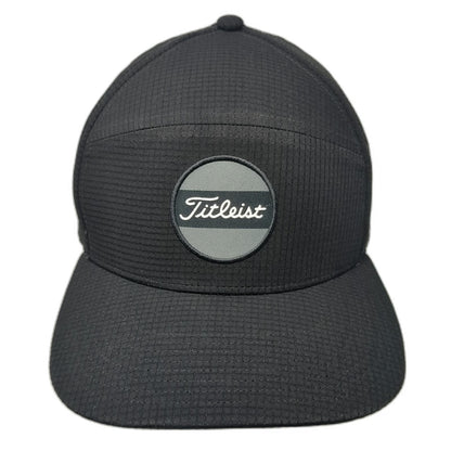 Titleist Snapback Black One Size Perforated Performance Grid Texture Golf Hat