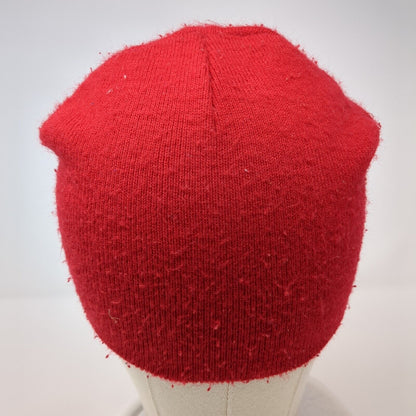 Corid Amprolium Knit Beanie Hat Red One Size Stretch Embroidered