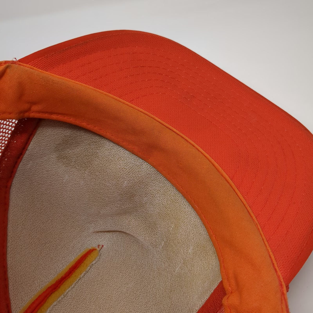 Otto Trucker Hat Orange One Size Mesh Back Snapback Rope Mr Slip Character Hat