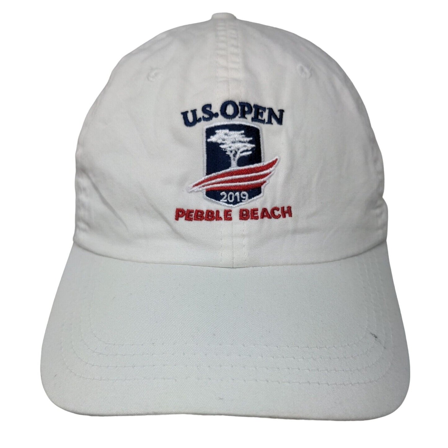 U.S. Open Pebble Beach 2019 Strapback Hat White Classic Cut Embroidered