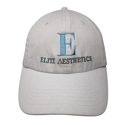 Elite Aesthetics Slideback Hat White One Size Adjustable Embroidered