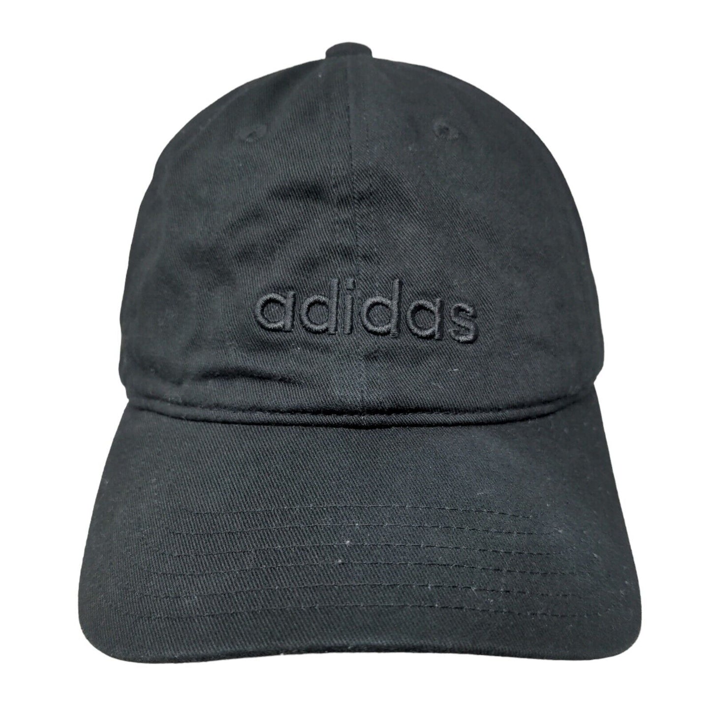 Adidas Climalite Strapback Hat Black One Size Embroidered Adjustable