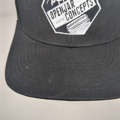 Open Jar Concepts Snapback Trucker Hat Black OSFA 6 Panel Mesh Back Richardson