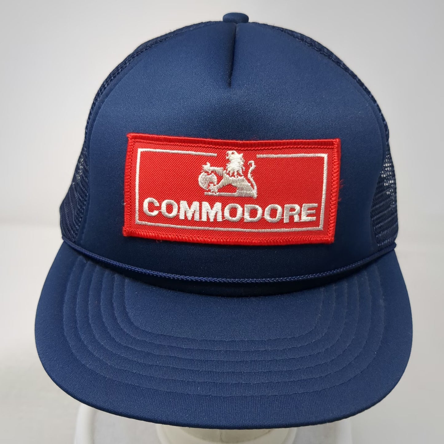 Holden Commodore Lion Patch Trucker Hat Blue Snapback Mesh Foam Vintage