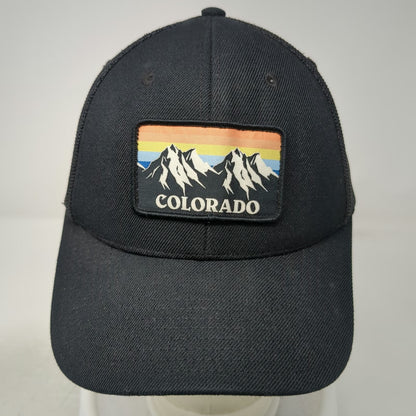 Local Crowns Trucker Hat Black One Size Colorado Mountains Patch Snapback