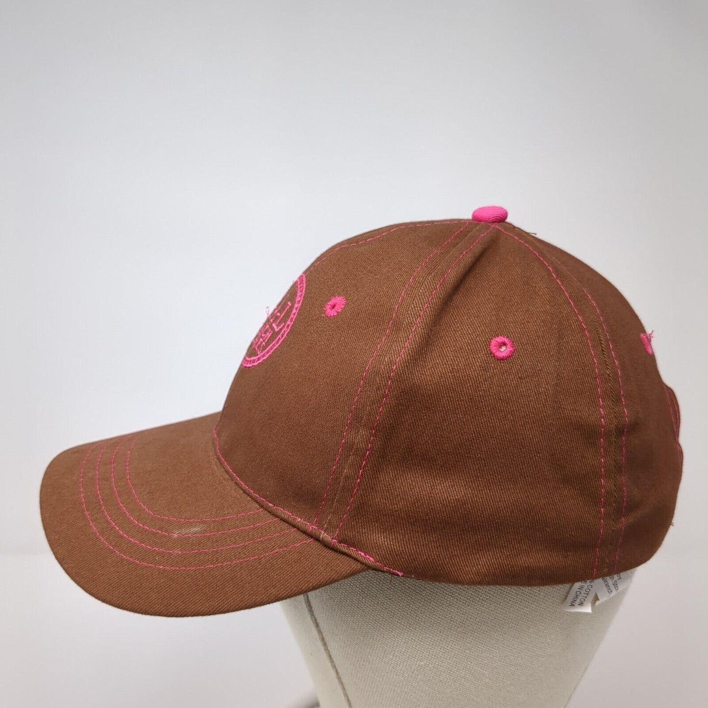 C-A-L Ranch Stores Strapback Hat Brown One Size Adjustable Embroidered 6 Panel