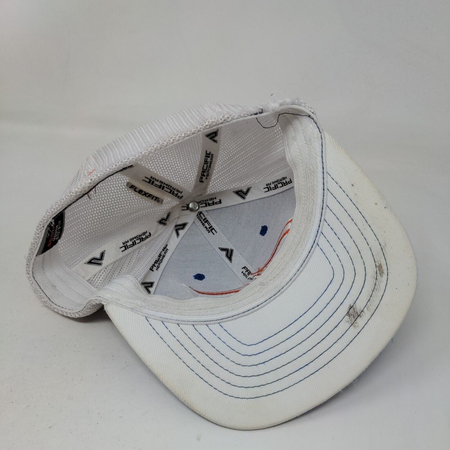 Pacific Headwear Boys Mesh Back Fitted Hat Blue 6 3/8 6 7/8 Embroidered GC Logo
